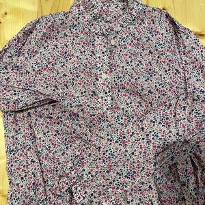 J. Crew Multicolor Floral Ruffle Blouse